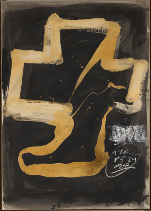 Antoni Tàpies, Personnage assis (Variation XI), 1984
